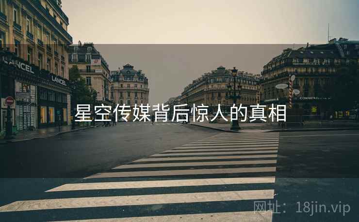 星空传媒背后惊人的真相